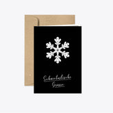 Schneeflocke mit Cookies Rezept – Faltkarte mit Couvert